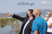 Αυτοψία Απόστολου Τζιτζικώστα στα έργα που υλοποιεί η Περιφέρεια στη Λίμνη Δοϊράνη στο Κιλκίς
