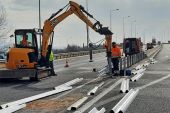 Τοποθέτηση νέων χαλύβδινων στηθαίων ασφαλείας στη νέα εθνική οδό Θεσσαλονίκης – Κιλκίς στο ύψος του κόμβου Γαλλικού από την Π.Ε. Κιλκίς