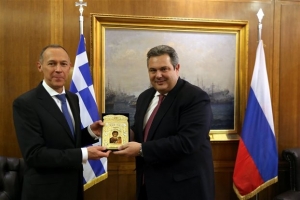 Συναντήσεις Καμμένου με τους πρέσβεις Ρωσίας-ΗΠΑ