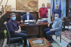 Συνάντηση Νίκου Ανδρουλάκη με το δήμαρχο Παιονίας