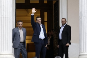 Στο Μέγαρο Μαξίμου ο νέος πρωθυπουργός Αλέξης Τσίπρας