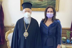 Με τον Οικουμενικό Πατριάρχη Βαρθολομαίο η Καλλισθένη Πάκα
