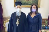 Με τον Οικουμενικό Πατριάρχη Βαρθολομαίο η Καλλισθένη Πάκα