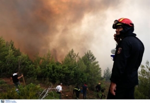 Σε ύφεση η μεγάλη πυρκαγιά στις Μαριές Ζακύνθου