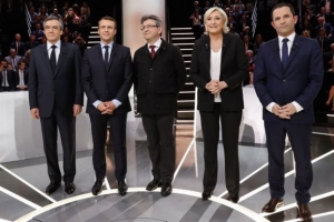 Γαλλικό ντιμπέιτ για πέντε, αλλά τα βλέμματα σε Λεπέν και Μακρόν