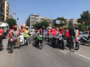 Μοτοπορεία διανομέων στη Θεσσαλονίκη – “Δεν καίμε αέρα… καίμε βενζίνη” (pics &amp; vid)