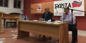 Εισβολή αντιεξουσιαστών σε εκδήλωση με ομιλητή τον Δραγασάκη