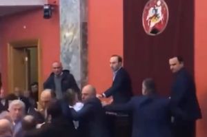 Άγριο ξύλο στο κοινοβούλιο της Γεωργίας – Δείτε βίντεο