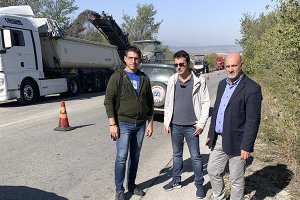 Αυτοψία Βεργίδη στο μεγάλο έργο των ασφαλτοστρώσεων στο ν. Κιλκίς