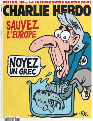 Charlie Hebdo: «Σώστε την Ευρώπη, πνίξτε έναν Έλληνα»