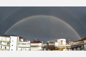 Διπλό ουράνιο τόξο στο Κιλκίς...