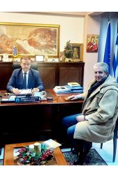 Εθιμοτυπική επίσκεψη Τάτση στον Δήμαρχο Παιονίας Κ. Σιωνίδη