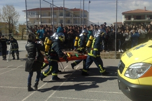 Άσκηση πυρόσβεσης στο 1ο Γυμνάσιο Κιλκίς