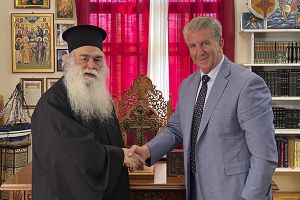 Συναντήσεις του Αστέριου Τάτση με τον Μητροπολίτη κ. Δημήτριο και το διοικητή της Πυροσβεστικής Γουμένισσας
