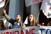 Συλλαλητήριο φοιτητών στα Προπύλαια