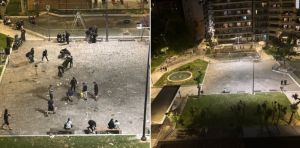 Θεσσαλονίκη: Οπαδοί του ΠΑΟΚ καθάρισαν την πλατεία Ναυαρίνου μετά τον τελικό