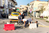 Εργα αποκατάστασης στον κεντρικό δρόμο της Αξιούπολης