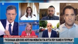 Γεωργιάδης στον ΣΚΑΪ: Παίζει το χαρτί του εθνικισμού ο Ερντογάν - Η Ελλάδα δεν φοβάται