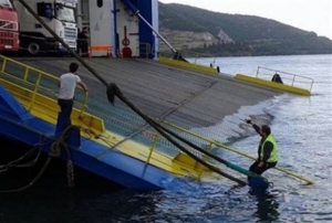 Ηγουμενίτσα: Επισκευάστηκε ο καταπέλτης του «Euroferry Egnazia»
