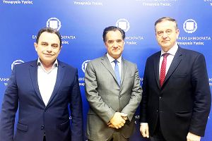 Συνάντηση του Κώστα Σιωνίδη με τον Άδωνι Γεωργιάδη και τον Γιώργο Γεωργαντά
