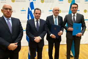 Στο Καζακστάν ο Γ. Γεωργαντάς με κυβερνητικό κλιμάκιο για την 5η Συνεδρίαση της Μικτής Διυπουργικής Επιτροπής Συνεργασίας Ελλάδας-Καζακστάν