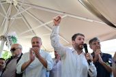 Θεσσαλονίκη: Ο Ν. Ανδρουλάκης στον πεζόδρομο της Καλαμαριάς σήμερα