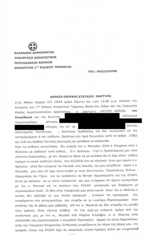 Δήλωση της δημοσιογράφου Αμαλίας Κάτζου