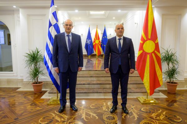 Ν. Δένδιας από Βόρεια Μακεδονία: Η Ελλάδα παραμένει ψύχραιμη απέναντι στις προκλήσεις που αντιμετωπίζει στην Αν. Μεσόγειο