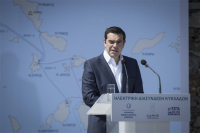 Τσίπρας από Καστελόριζο: Ηρθα να εγκαινιάσω έργο, όχι να κάνω διάγγελμα