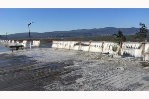 Παγωμένος βαρδάρης στη Δοϊράνη (ΒΙΝΤΕΟ - ΦΩΤΟ)