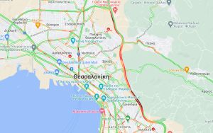 Θεσσαλονίκη: Στα κόκκινα και πάλι ο περιφερειακός – Ουρές από το «Παπαγεωργίου» μέχρι την έξοδο για Μαλακοπή