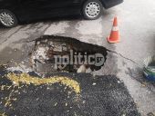Θεσσαλονίκη: Ζημίες στο οδικό δίκτυο από την έντονη βροχόπτωση (pics)