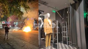 Θεσσαλονίκη: Πεδίο μάχης το κέντρο της πόλης – Έσπασαν βιτρίνες, ρίψη χημικών και μολότοφ (vid)