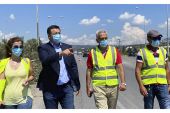 Αυτοψία του Περιφερειάρχη Απόστολου Τζιτζικώστα στην περιφερειακή οδό Θεσσαλονίκης