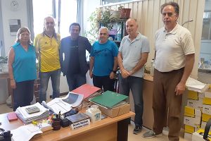 O Στ. Παραστατίδης με στελέχη της Διεύθυνσης Αγροτικής Οικονομίας της Π.Ε. Κιλκίς