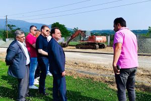 Επίσκεψη Γεωργαντά στο Δημοτικό Στάδιο Γουμένισσας για την παρακολούθηση της πορείας του έργου αναβάθμισής του