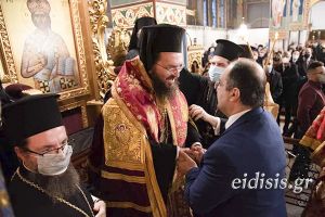 Ευφρόσυνη υποδοχή στον νέο Ποιμενάρχη Βαρθολομαίο από το δήμαρχο Κιλκίς Δ. Κυριακίδη