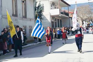 Η συμμετοχή του εφηβικού τμήματος του Αγίου Τρύφωνα Γουμένισσας στις εορταστικές εκδηλώσεις της 25ης Μαρτίου 2026