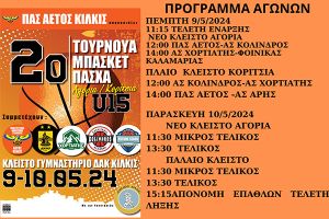 ΑΕΤΟΣ Κιλκίς: 2ο Τουρνουά Πάσχα Μπάσκετ για αγόρια και κορίτσια