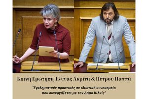 Κοινή ερώτηση Έλενας Ακρίτα και Πέτρου Παππά για τις εγκληματικές πρακτικές στο κυνοκομείο στο Λειψύδριο Κιλκίς