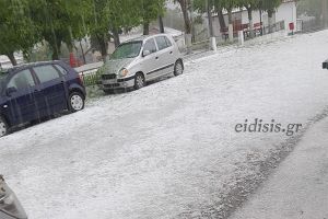 Ισχυρή χαλαζόπτωση στο βορειοανατολικό τμήμα του ν. Κιλκίς