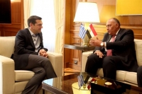 Συνάντηση Τσίπρα με τον υπουργό Εξωτερικών της Αιγύπτου