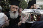 Στο Λαϊκό Νοσοκομείο για μια ώρα το ιερό λείψανο της Αγίας Βαρβάρας