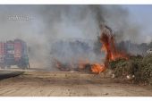 Πυρκαγιά στον κόμβο Πολυκάστρου και λίγα μέτρα από το Βιομηχανικό Πάρκο
