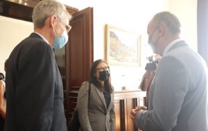 Θεσσαλονίκη: Συνάντηση Καράογλου με Πάιατ και Λι (vds)