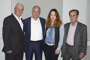 Παναγιωτίδης Παύλος, Παπανικολάου Αντιγόνη και Ροδόπουλος Κώστας με Παύλο Τονικίδη