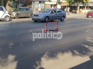 Θεσσαλονίκη – Προσοχή! Άνοιξε τρύπα με μεγάλο βάθος στην Εγνατία (vid &amp; pics)