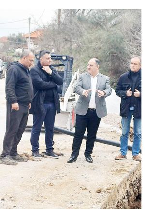 Αυτοψία Δημάρχου Κιλκίς στο εργοτάξιο αντικατάστασης του δικτύου ύδρευσης στον Άγιο Χαράλαμπο