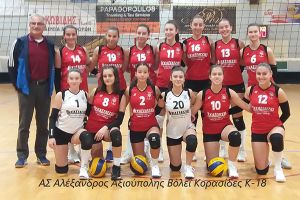 Ακόμη μια νίκη για την ομάδα των Κορασίδων του ΑΣ Αλέξανδρου Αξιούπολης στο βόλεϊ