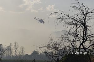 Φωτιά στο Παλαιό Λιθωτό Κιλκίς – Στη μάχη τέσσερα εναέρια μέσα
